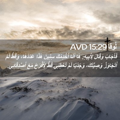 Picture 02 - لُوقا 15:29 AVD - فَأَجَابَ وَقَالَ - Bible Verse Picture