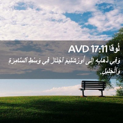 Picture 02 - لُوقا 17:11 AVD - وَفِي ذَهَابِهِ إِلَى - Bible Verse Picture