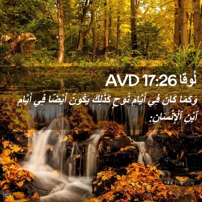 Picture 02 - لُوقا 17:26 AVD - وَكَمَا كَانَ فِي أَيَّامِ - Bible Verse Picture