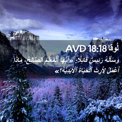 Picture 02 - لُوقا 18:18 AVD - وَسَأَلَهُ رَئِيسٌ - Bible Verse Picture
