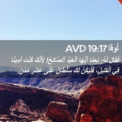 Picture 02 - لُوقا 19:17 AVD - فَقَالَ لَهُ: نِعِمَّا - Bible Verse Picture