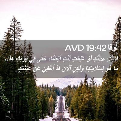 Picture 02 - لُوقا 19:42 AVD - قَائِلًا: «إِنَّكِ لَوْ - Bible Verse Picture