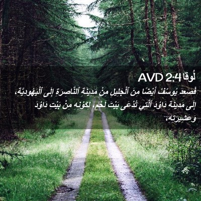 Picture 02 - لُوقا 2:4 AVD - فَصَعِدَ يُوسُفُ أَيْضًا - Bible Verse Picture