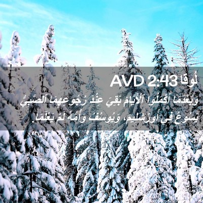 Picture 02 - لُوقا 2:43 AVD - وَبَعْدَمَا أَكْمَلُوا - Bible Verse Picture