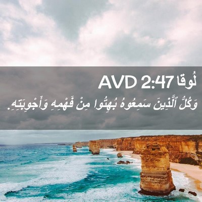 Picture 02 - لُوقا 2:47 AVD - وَكُلُّ ٱلَّذِينَ - Bible Verse Picture