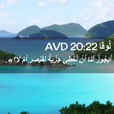 Picture 02 - لُوقا 20:22 AVD - أَيَجُوزُ لَنَا أَنْ - Bible Verse Picture