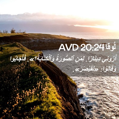 Picture 02 - لُوقا 20:24 AVD - أَرُونِي دِينَارًا. لِمَنِ - Bible Verse Picture