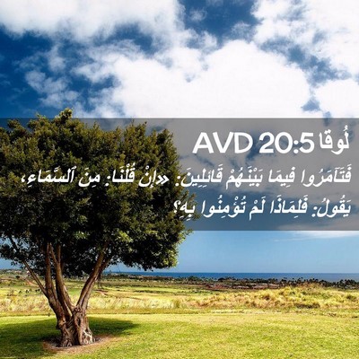 Picture 02 - لُوقا 20:5 AVD - فَتَآمَرُوا فِيمَا - Bible Verse Picture