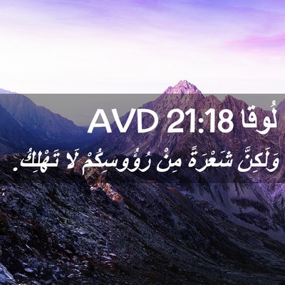 Picture 02 - لُوقا 21:18 AVD - وَلَكِنَّ شَعْرَةً مِنْ - Bible Verse Picture