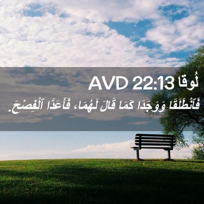 Picture 02 - لُوقا 22:13 AVD - فَٱنْطَلَقَا وَوَجَدَا - Bible Verse Picture