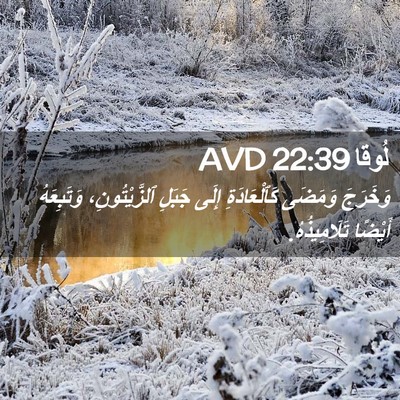 Picture 02 - لُوقا 22:39 AVD - وَخَرَجَ وَمَضَى - Bible Verse Picture