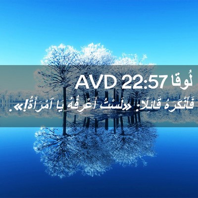 Picture 02 - لُوقا 22:57 AVD - فَأَنْكَرَهُ قَائِلًا: - Bible Verse Picture