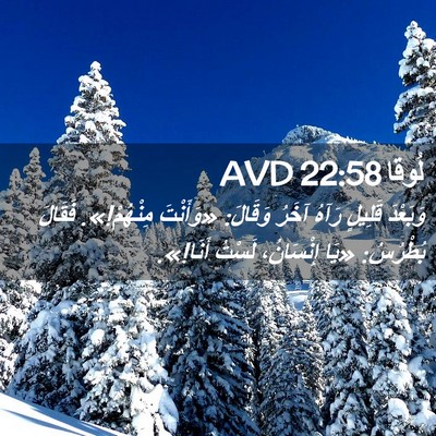 Picture 02 - لُوقا 22:58 AVD - وَبَعْدَ قَلِيلٍ رَآهُ - Bible Verse Picture