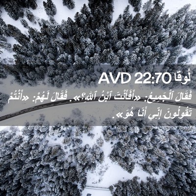Picture 02 - لُوقا 22:70 AVD - فَقَالَ ٱلْجَمِيعُ: - Bible Verse Picture