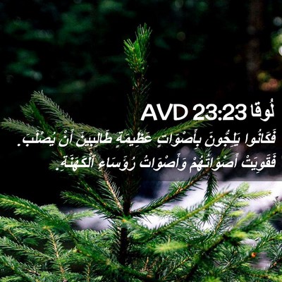 Picture 02 - لُوقا 23:23 AVD - فَكَانُوا يَلِجُّونَ - Bible Verse Picture