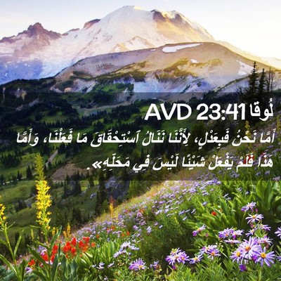 Picture 02 - لُوقا 23:41 AVD - أَمَّا نَحْنُ فَبِعَدْلٍ، - Bible Verse Picture
