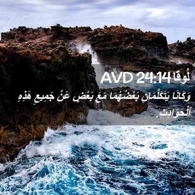 Picture 02 - لُوقا 24:14 AVD - وَكَانَا يَتَكَلَّمَانِ - Bible Verse Picture