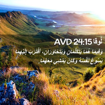 Picture 02 - لُوقا 24:15 AVD - وَفِيمَا هُمَا - Bible Verse Picture