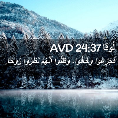 Picture 02 - لُوقا 24:37 AVD - فَجَزِعُوا وَخَافُوا، - Bible Verse Picture