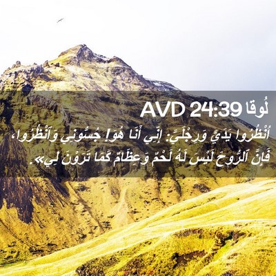 Picture 02 - لُوقا 24:39 AVD - اُنْظُرُوا يَدَيَّ - Bible Verse Picture