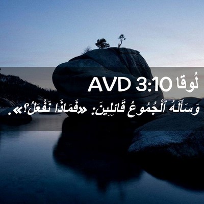 Picture 02 - لُوقا 3:10 AVD - وَسَأَلَهُ ٱلْجُمُوعُ - Bible Verse Picture
