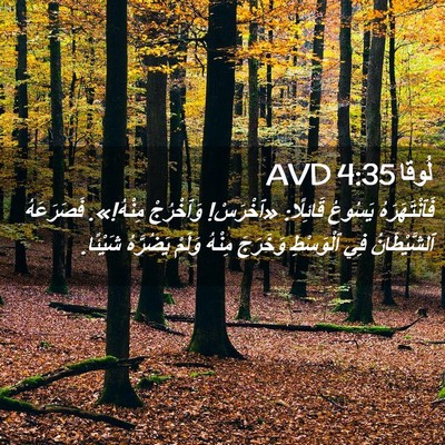 Picture 02 - لُوقا 4:35 AVD - فَٱنْتَهَرَهُ يَسُوعُ - Bible Verse Picture
