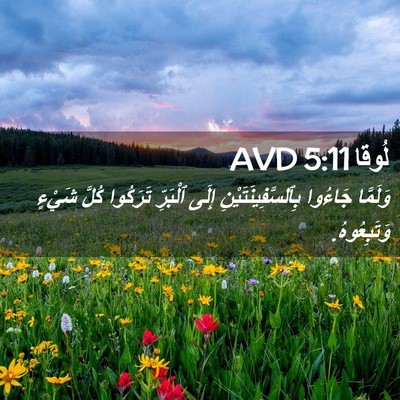 Picture 02 - لُوقا 5:11 AVD - وَلَمَّا جَاءُوا - Bible Verse Picture