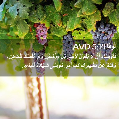 Picture 02 - لُوقا 5:14 AVD - فَأَوْصَاهُ أَنْ لَا - Bible Verse Picture