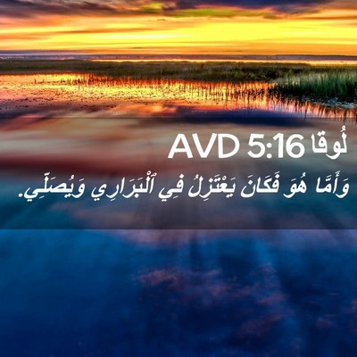 Picture 02 - لُوقا 5:16 AVD - وَأَمَّا هُوَ فَكَانَ - Bible Verse Picture