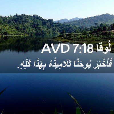 Picture 02 - لُوقا 7:18 AVD - فَأَخْبَرَ يُوحَنَّا - Bible Verse Picture