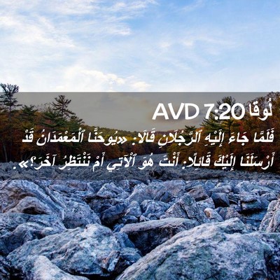Picture 02 - لُوقا 7:20 AVD - فَلَمَّا جَاءَ إِلَيْهِ - Bible Verse Picture