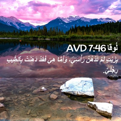 Picture 02 - لُوقا 7:46 AVD - بِزَيْتٍ لَمْ تَدْهُنْ - Bible Verse Picture