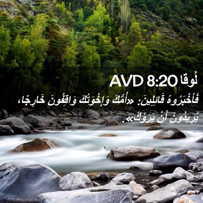 Picture 02 - لُوقا 8:20 AVD - فَأَخْبَرُوهُ قَائِلِينَ: - Bible Verse Picture