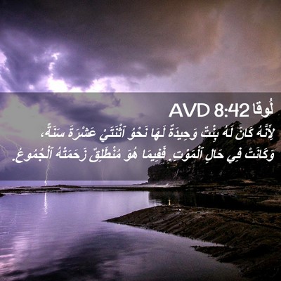 Picture 02 - لُوقا 8:42 AVD - لِأَنَّهُ كَانَ لَهُ - Bible Verse Picture