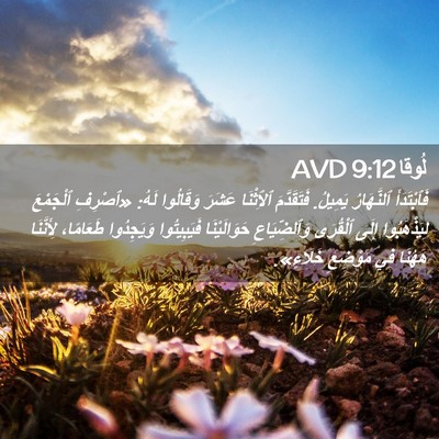 Picture 02 - لُوقا 9:12 AVD - فَٱبْتَدَأَ ٱلنَّهَارُ - Bible Verse Picture