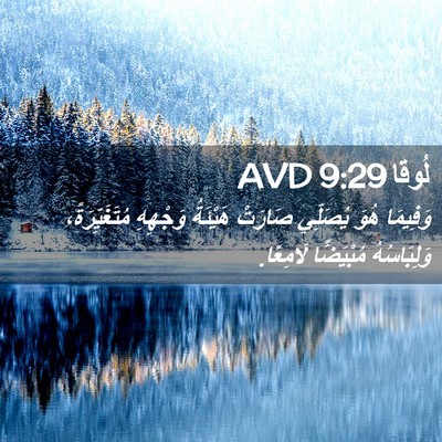 Picture 02 - لُوقا 9:29 AVD - وَفِيمَا هُوَ يُصَلِّي - Bible Verse Picture