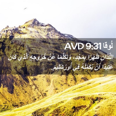 Picture 02 - لُوقا 9:31 AVD - اللَّذَانِ ظَهَرَا - Bible Verse Picture