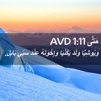 Picture 02 - مَتَّى 1:11 AVD - وَيُوشِيَّا وَلَدَ - Bible Verse Picture