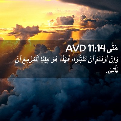 Picture 02 - مَتَّى 11:14 AVD - وَإِنْ أَرَدْتُمْ أَنْ - Bible Verse Picture