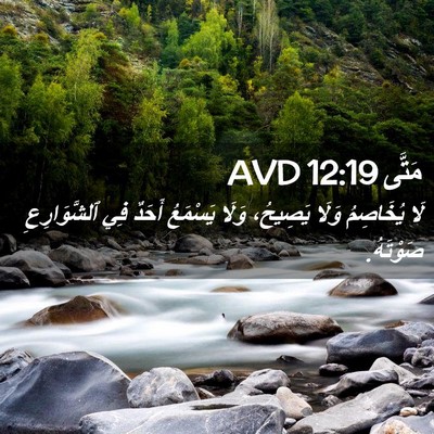 Picture 02 - مَتَّى 12:19 AVD - لَا يُخَاصِمُ وَلَا - Bible Verse Picture