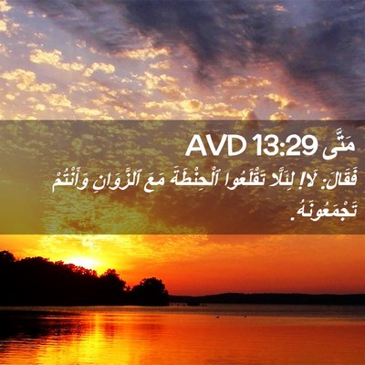 Picture 02 - مَتَّى 13:29 AVD - فَقَالَ: لَا! لِئَلَّا - Bible Verse Picture