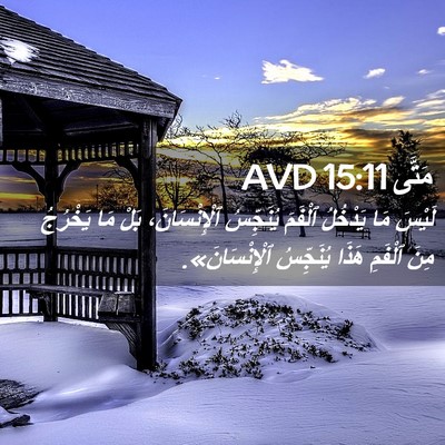 Picture 02 - مَتَّى 15:11 AVD - لَيْسَ مَا يَدْخُلُ - Bible Verse Picture