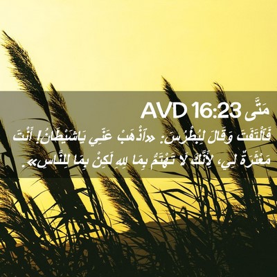 Picture 02 - مَتَّى 16:23 AVD - فَٱلْتَفَتَ وَقَالَ - Bible Verse Picture