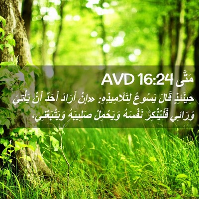 Picture 02 - مَتَّى 16:24 AVD - حِينَئِذٍ قَالَ يَسُوعُ - Bible Verse Picture