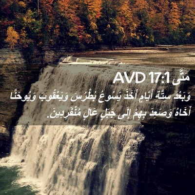 Picture 02 - مَتَّى 17:1 AVD - وَبَعْدَ سِتَّةِ أَيَّامٍ - Bible Verse Picture