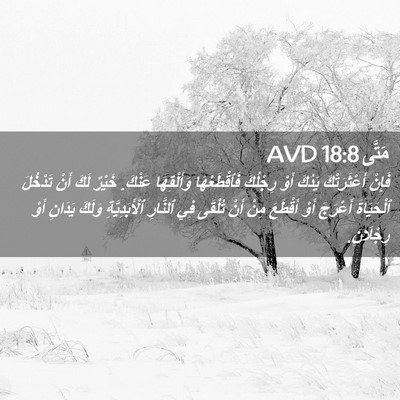 Picture 02 - مَتَّى 18:8 AVD - فَإِنْ أَعْثَرَتْكَ - Bible Verse Picture