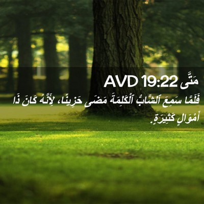 Picture 02 - مَتَّى 19:22 AVD - فَلَمَّا سَمِعَ ٱلشَّابُّ - Bible Verse Picture