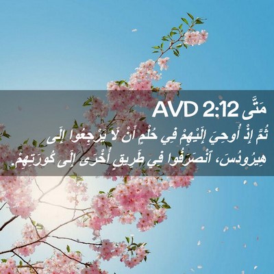 Picture 02 - مَتَّى 2:12 AVD - ثُمَّ إِذْ أُوحِيَ - Bible Verse Picture