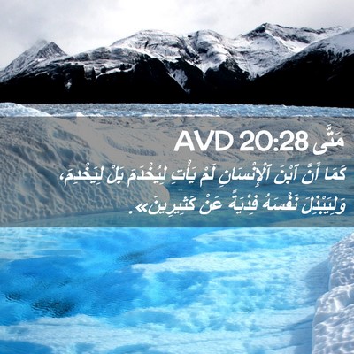 Picture 02 - مَتَّى 20:28 AVD - كَمَا أَنَّ ٱبْنَ - Bible Verse Picture