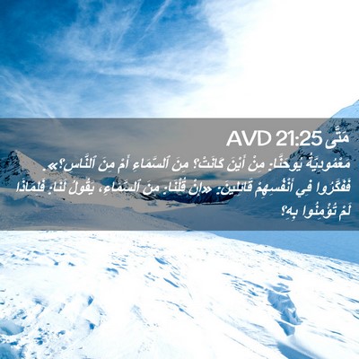 Picture 02 - مَتَّى 21:25 AVD - مَعْمُودِيَّةُ يُوحَنَّا: - Bible Verse Picture
